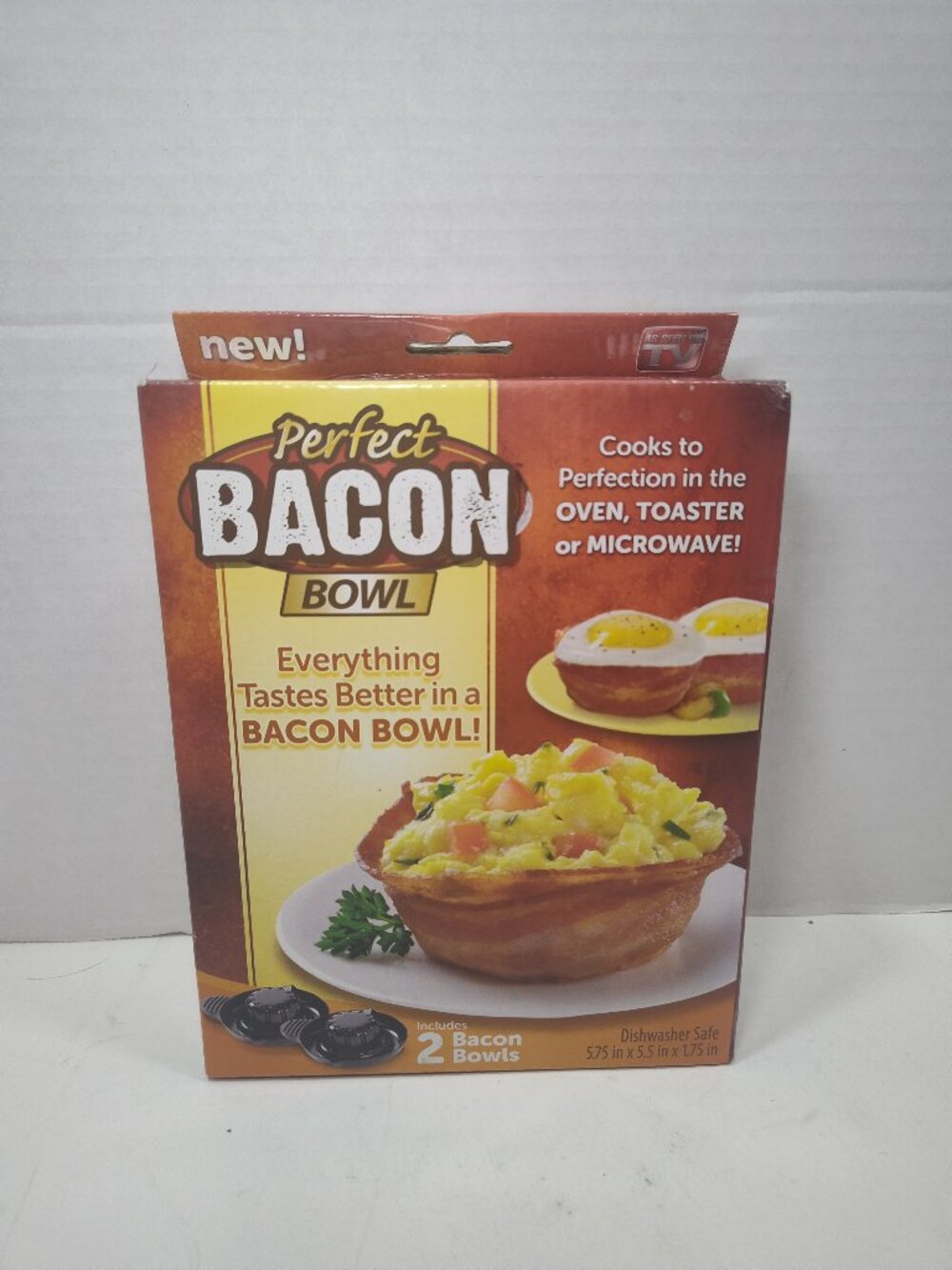 As Seen On TV Perfect Bacon Bowl 2 Bowls New in Box PN011124